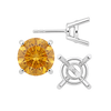 Round Four Prong Heavy Weight Basket Earrings with Push Post
