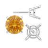 Round Four Prong Heavy Weight Basket Earrings with Push Post
