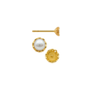 ITI NYC Fancy Pearl Cup Earrings (Metal Mold)