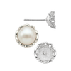 ITI NYC Fancy Pearl Cup Earrings (Metal Mold)