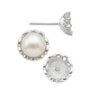 ITI NYC Fancy Pearl Cup Earrings (Metal Mold)