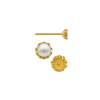 ITI NYC Fancy Pearl Cup Earrings (Metal Mold)