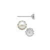 ITI NYC Fancy Pearl Cup Earrings (Metal Mold)
