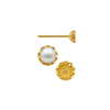 ITI NYC Fancy Pearl Cup Earrings (Metal Mold)