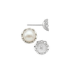 ITI NYC Fancy Pearl Cup Earrings (Metal Mold)