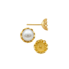 ITI NYC Fancy Pearl Cup Earrings (Metal Mold)