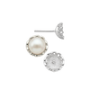 ITI NYC Fancy Pearl Cup Earrings (Metal Mold)