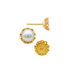 ITI NYC Fancy Pearl Cup Earrings (Metal Mold)