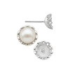 ITI NYC Fancy Pearl Cup Earrings (Metal Mold)