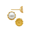 ITI NYC Fancy Pearl Cup Earrings (Metal Mold)