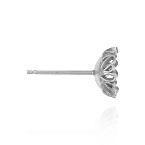 ITI NYC Fancy Pearl Cup Earrings (Metal Mold)