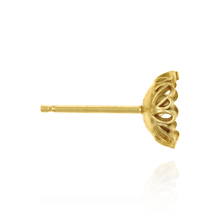 ITI NYC Fancy Pearl Cup Earrings (Metal Mold)