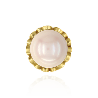 ITI NYC Fancy Pearl Cup Earrings (Metal Mold)