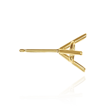 Load image into Gallery viewer, 14K Gold, 18K Gold, Platinum, Sterling Silver ITI NYC Round Three Prong Martini Earrings
