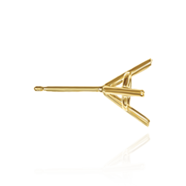 14K Gold, 18K Gold, Platinum, Sterling Silver ITI NYC Round Three Prong Martini Earrings