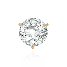 Load image into Gallery viewer, 14K Gold, 18K Gold, Platinum, Sterling Silver ITI NYC Round Three Prong Martini Earrings
