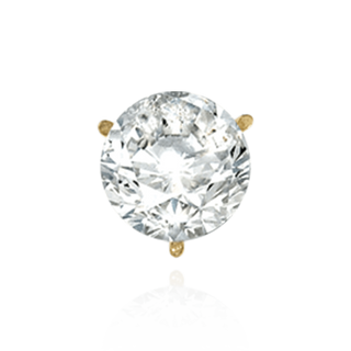 Round Three Prong Martini Earrings with Screw Post