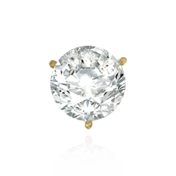 14K Gold, 18K Gold, Platinum ITI NYC Round Three Prong Martini Earrings