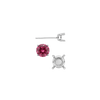 Round Four Prong Standard Weight Basket Earrings with Push Post