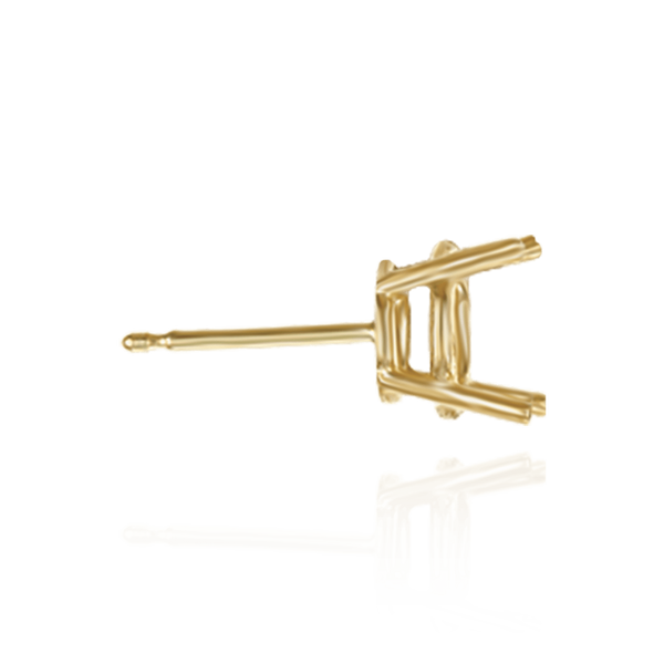 14K Gold, 18K Gold, Platinum ITI NYC Round Four Prong Basket Earrings