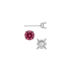 Round Four Prong Standard Weight Basket Earrings with Push Post