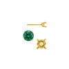 Round Four Prong Standard Weight Basket Earrings with Push Post