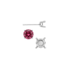 Round Four Prong Standard Weight Basket Earrings with Push Post