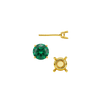 Round Four Prong Standard Weight Basket Earrings with Push Post