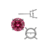 Round Four Prong Standard Weight Basket Earrings with Push Post