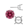 Round Four Prong Standard Weight Basket Earrings with Push Post