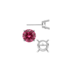 Round Four Prong Standard Weight Basket Earrings with Push Post