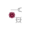 Round Four Prong Standard Weight Basket Earrings with Push Post