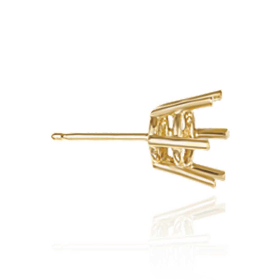 14K Gold ITI NYC Round Six Prong Basket Earrings