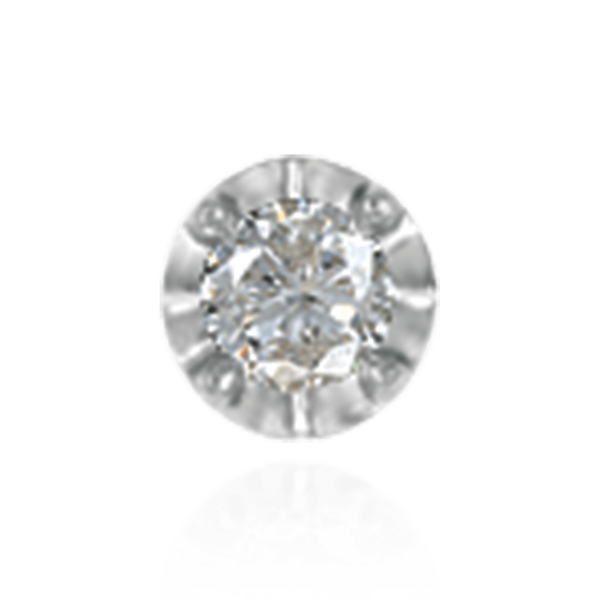 14K Gold ITI NYC Round Four Prong Earrings with Illusion Top