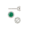 Round Four Prong Illusion Top Earrings with Push Post