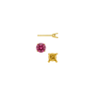 Round Four Prong Medium Weight Basket Earrings with Push Post