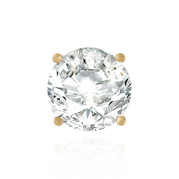 14K Gold, Sterling Silver ITI NYC Round Four Prong Medium Weight Basket Earrings