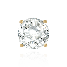 Load image into Gallery viewer, 14K Gold, Sterling Silver ITI NYC Round Four Prong Medium Weight Basket Earrings
