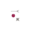 Round Four Prong Medium Weight Basket Earrings with Push Post