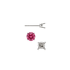 Round Four Prong Medium Weight Basket Earrings with Push Post