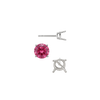 Round Four Prong Medium Weight Basket Earrings with Push Post