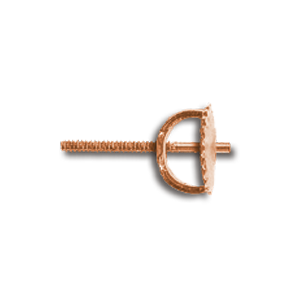ITI NYC Threaded (Screw) Post and Back Set (6 x 4 mm) (Post: 7/16" x .041")