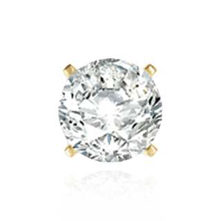 Round Four Prong Quality Weight Earrings with Screw Post