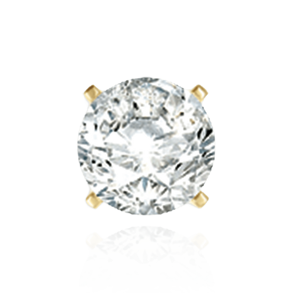 Round Four Prong Quality Weight Earrings with Screw Post