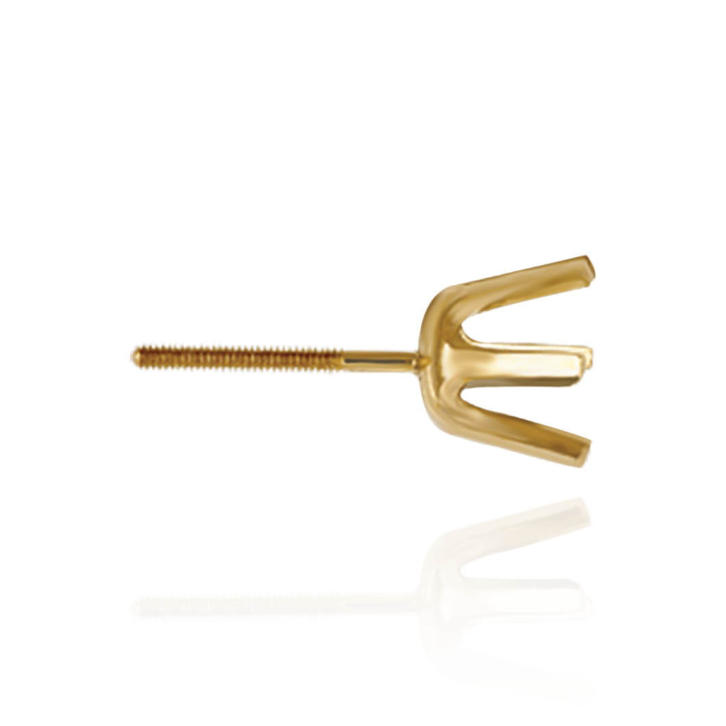 14K Gold ITI NYC Round Six Prong Earrings