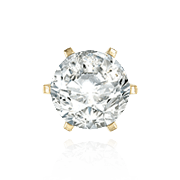 14K Gold ITI NYC Round Six Prong Earrings