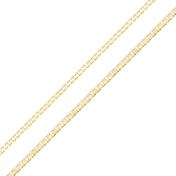 Bulk / Spooled Diamond Cut Venetian Box Chain in 14K Yellow Gold (1.15 mm - 1.50 mm)