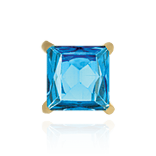 14K Gold, 18K Gold, Platinum, Sterling Silver ITI NYC Square Four Prong Flat Side Earrings