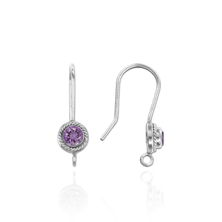 ITI NYC Ear Wires (.027" with 4mm CZ Included)