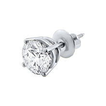 Load image into Gallery viewer, Round Four Prong Basket Earring with Lab Grown Diamonds in 14K Gold
